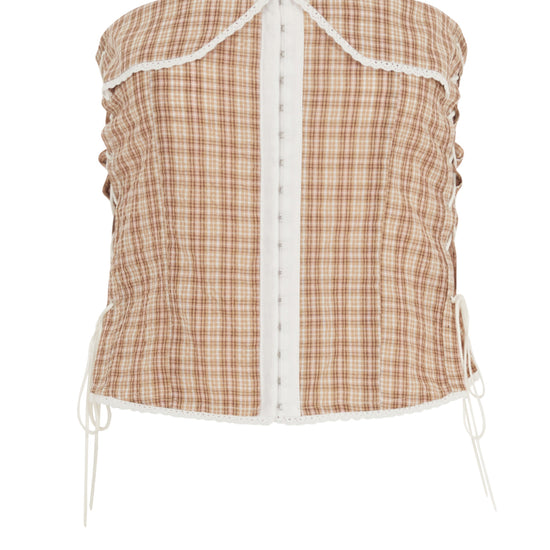 Bitter Cells Pretties Check Lace Top