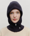 Marithé François Girbaud Circle Logo Zip Up Balaclava