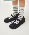 Marithé François Girbaud Kids Round Toe Flats with Scrunchie - Black