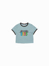 ADLV Woman AC Bear Crop Ringer T-Shirt
