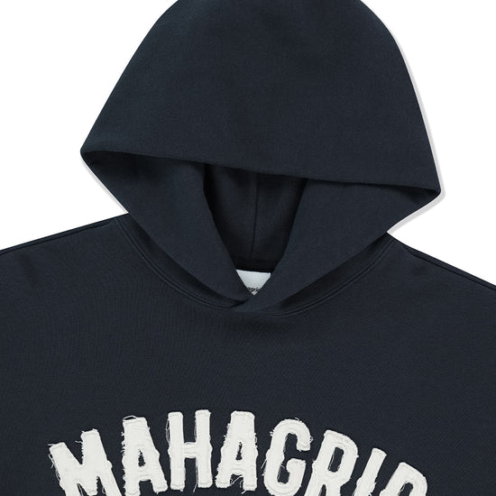 Mahagrid Twill Cut Off Applique Hoodie