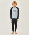 Marithé François Girbaud Kids Zip Up Rashguard & Shorts Set-Up Navy