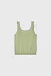 General Idea RUPITA PICK WOMAN Temperature Cut U-Neck Knit Sleeveless [SAGE MINT]