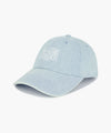 Marithé François Girbaud DENIM WASHING SMALL CLASSIC LOGO COVERED CAP light blue