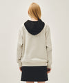 Marithé François Girbaud SHADOW CLASSIC LOGO COLOR BLOCK HOODIE oatmeal