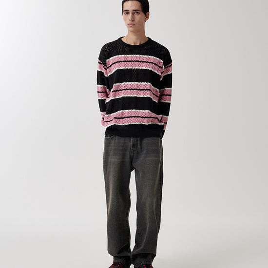 Mahagrid Mesh Stripe Knit