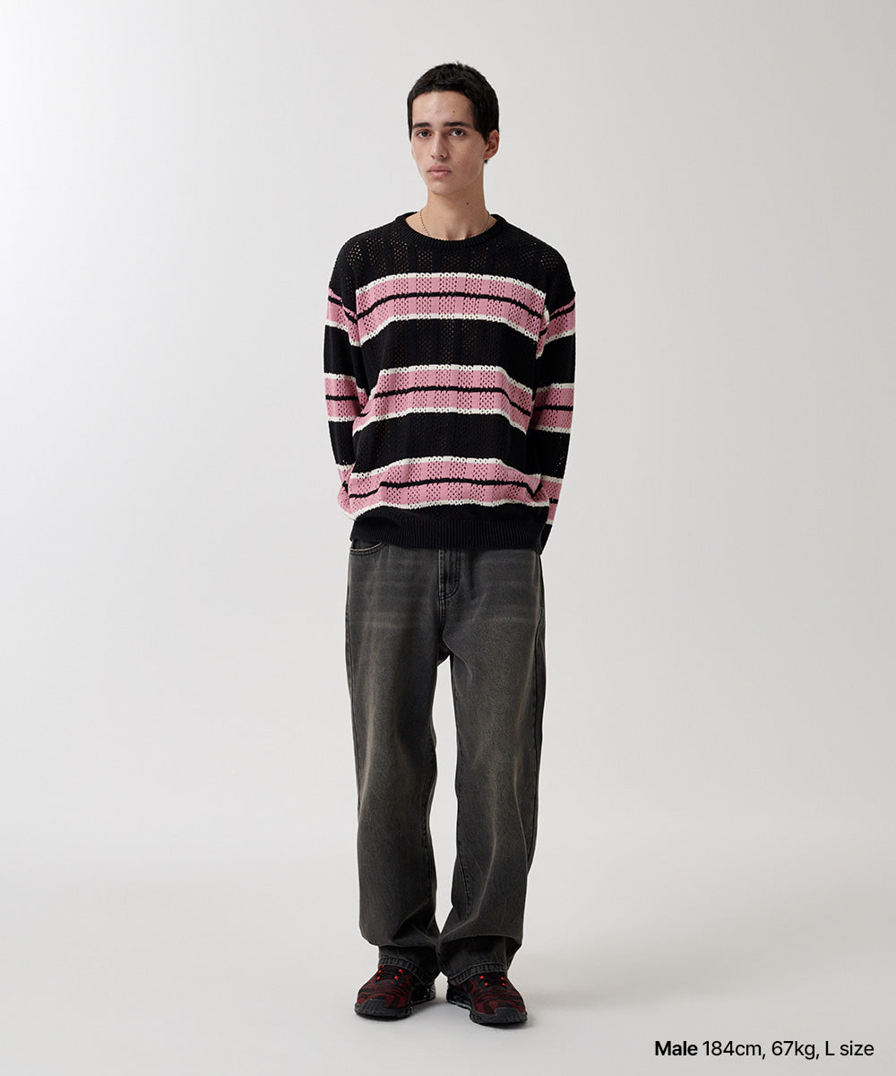 Mahagrid Mesh Stripe Knit