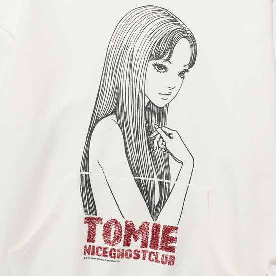 Nice Ghost Club Junji Ito Maniac Tomie Torso Glitter Hoodie [White]