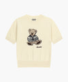 Marithé François Girbaud W DOODLE BEAR HALF KNIT PULLOVER
