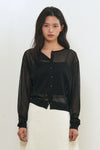 General Idea WOMAN Packable Sheer Long Sleeve Cardigan