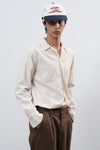 General Idea Unisex Slim Fit Corduroy Open Collar Shirt