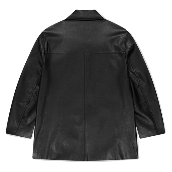 Mahagrid Faux Leather Car Coat