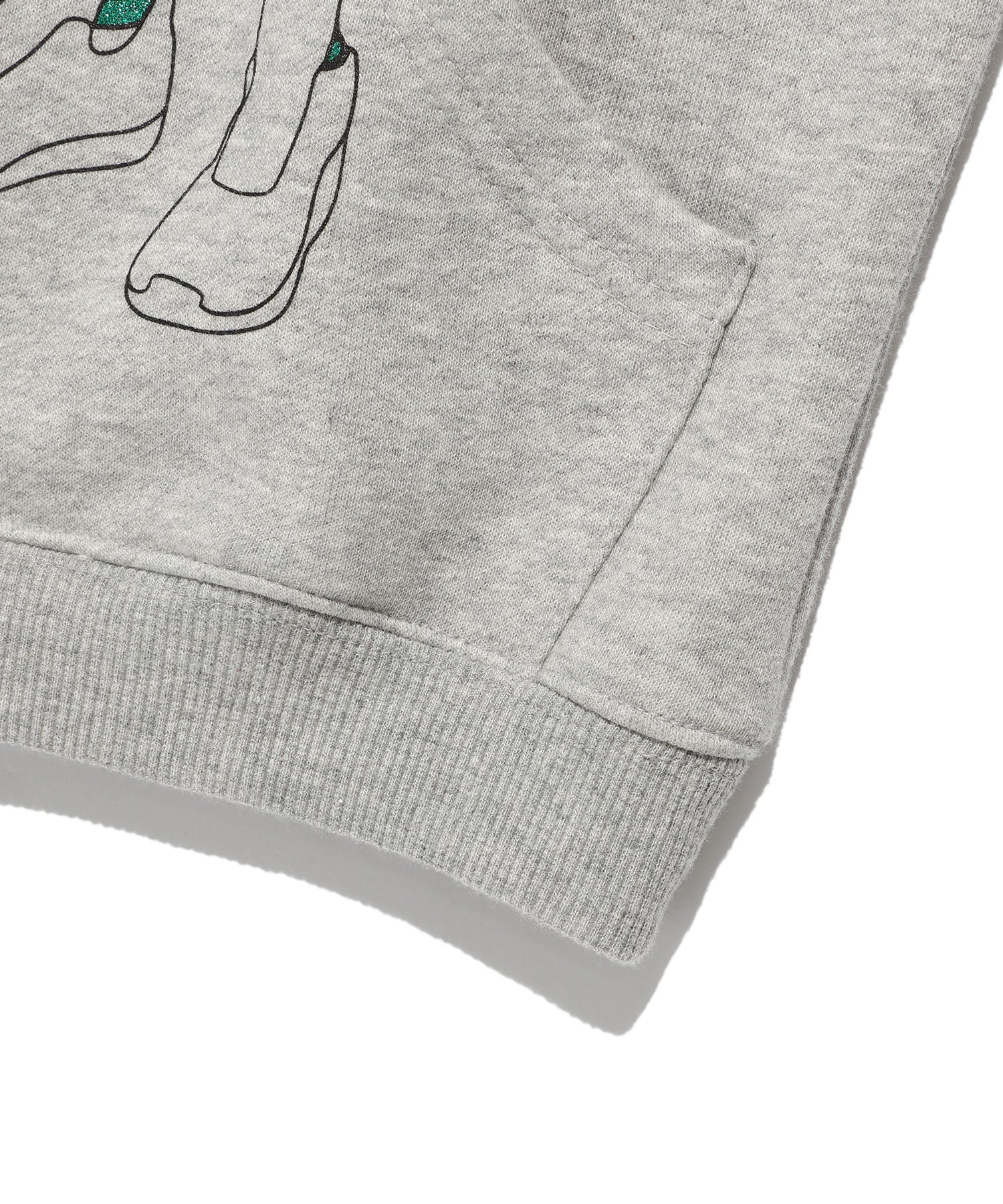 Nice Ghost Club Ghost Angels Glitter Hoodie [Grey]