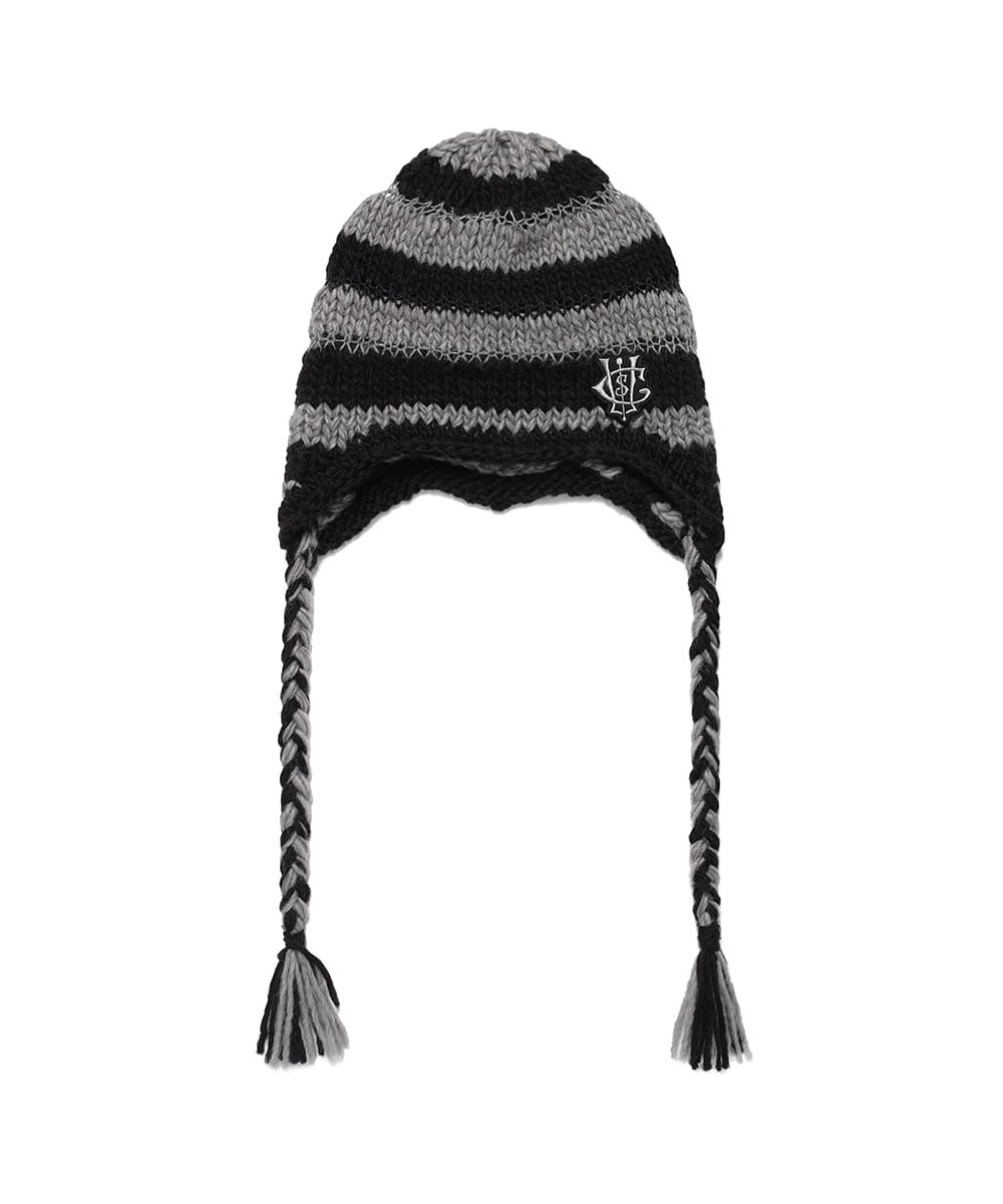 Cavish Striped Ear Flap Beanie