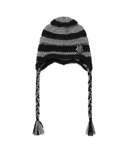 Cavish Striped Ear Flap Beanie