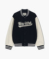 Marithé François Girbaud Wool Varsity Jacket Dark Navy