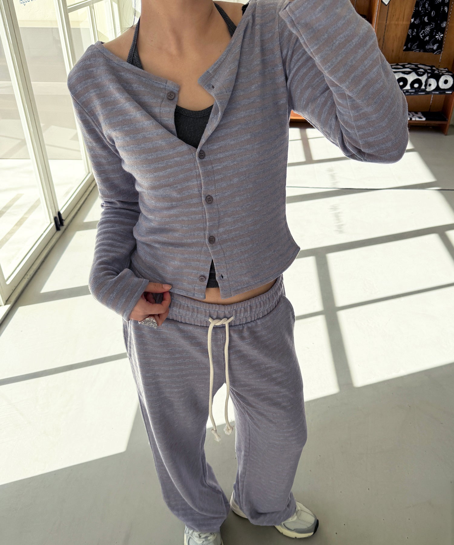 Bitter Cells [Set] Essential ST Knit Cardigan & Pants - 3 Colors