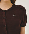 Marithé François Girbaud W PUFF SLEEVE HALF KNIT CARDIGAN