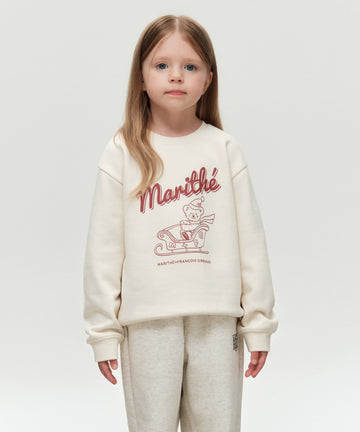 Marithé François Girbaud Kids Holiday Sweatshirt (Brushed) Cream