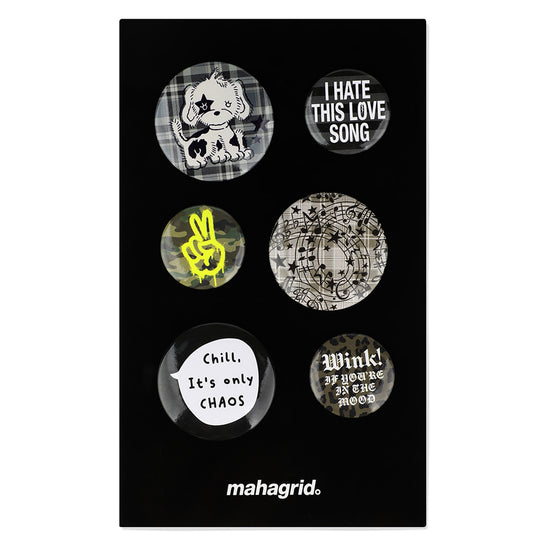 Mahagrid FESTA BUTTON PIN SET [BLACK]