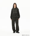 Mahagrid Dyed Curved Seam Crop Hoodie