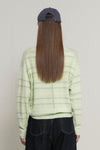 General Idea WOMAN Mix Stripe V-Neck Pullover
