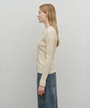 Marithé François Girbaud W Slim Fit Collar Cardigan Cream
