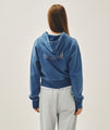 Marithé François Girbaud W BACK CLASSIC LOGO CROP HOODIE ZIPUP heather gray