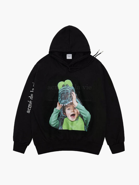 ADLV Baby Face Crocodile Doll Hoodie