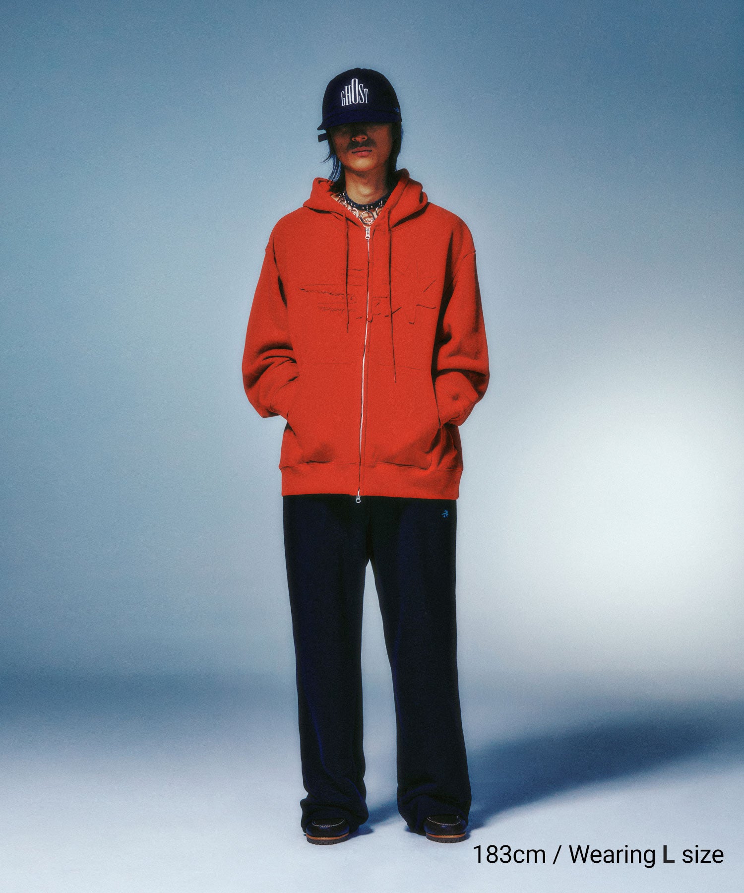 Nice Ghost Club 3Star Logo Zip Hoodie