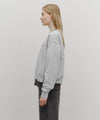 Marithé François Girbaud Classic Logo Side Color Block Sweatshirt Heather Gray