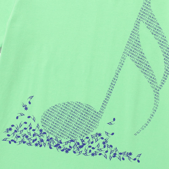 Nice Ghost Club X Jimmizo Music Note Tee in Yellow Green
