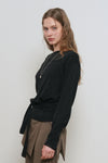 General Idea WOMAN Tie Unbalanced Layered Pullover