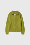 General Idea UNISEX Waffle Bouclé Collar Cardigan