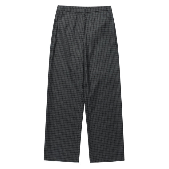 Nice Ghost Club FFATS Check Balloon Layered Skirt Pants [Charcoal]