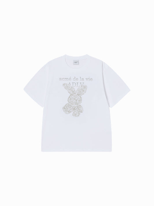ADLV Garden Fuzzy Rabbit Short Sleeve T-Shirt