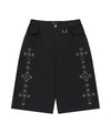 Mahagrid Cross Stud Twill Shorts