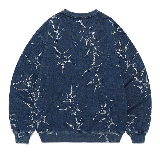 Cavish Washed Denim Sweatshirt in Blue