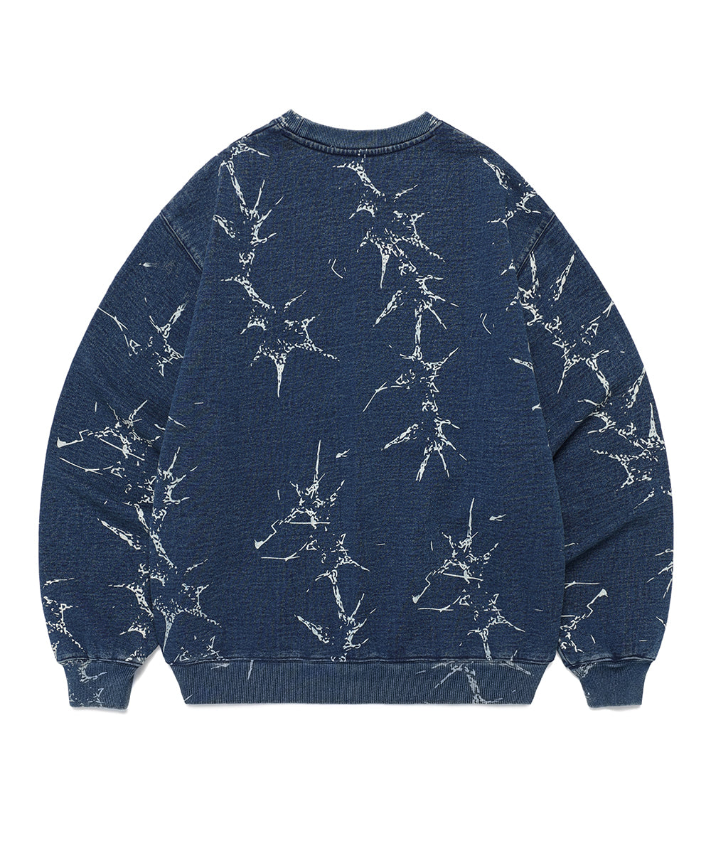 Cavish Washed Denim Sweatshirt in Blue