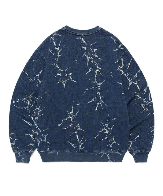 Cavish Washed Denim Sweatshirt in Blue