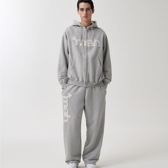 Mahagrid mah CUT OFF APPLIQUE SWEATPANT