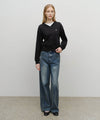 Marithé François Girbaud Women's Vintage Washed Denim Pants Blue