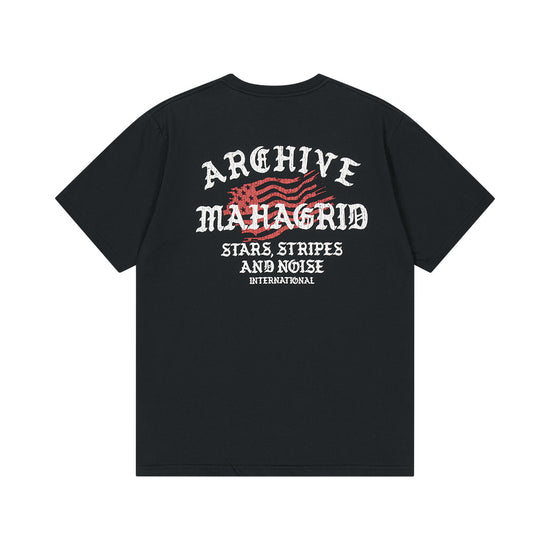 Mahagrid Flag Archive Tee Black