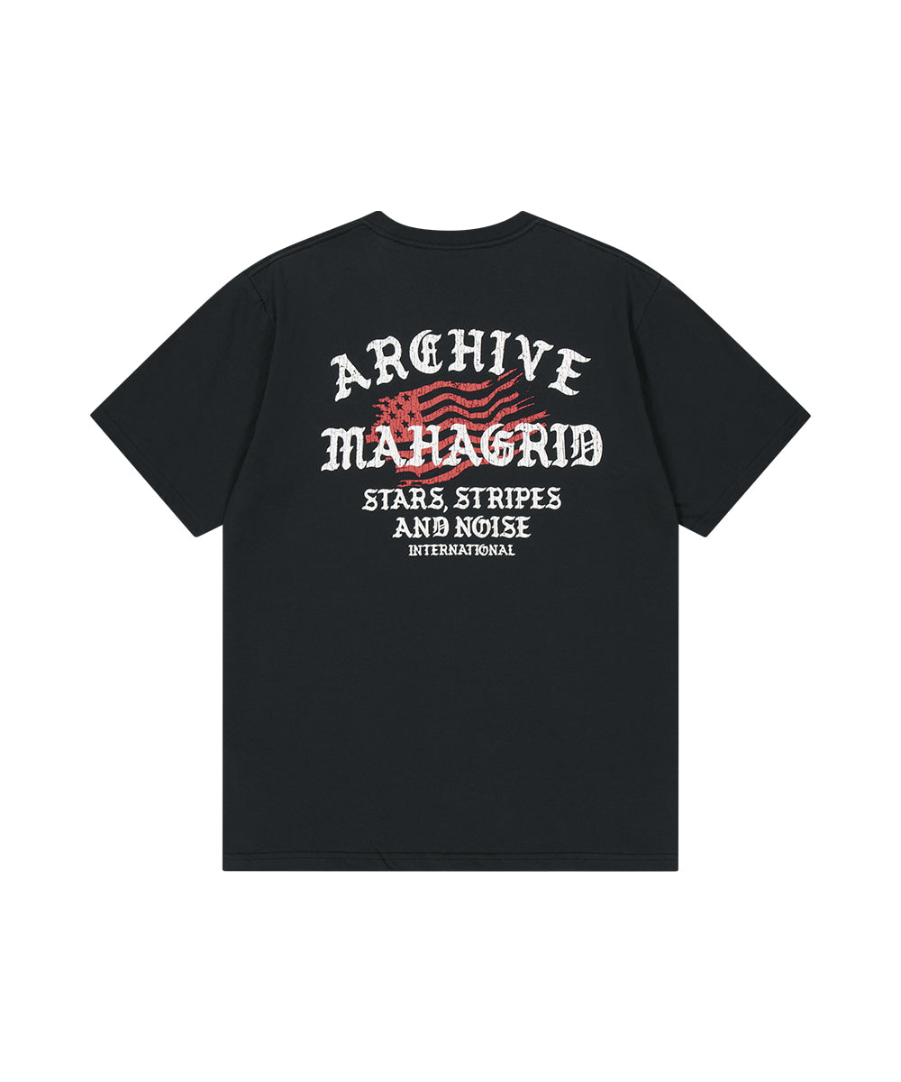Mahagrid Flag Archive Tee Black