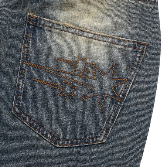 Nice Ghost Club Side Panel Bootscut Denim Pants [Blue]