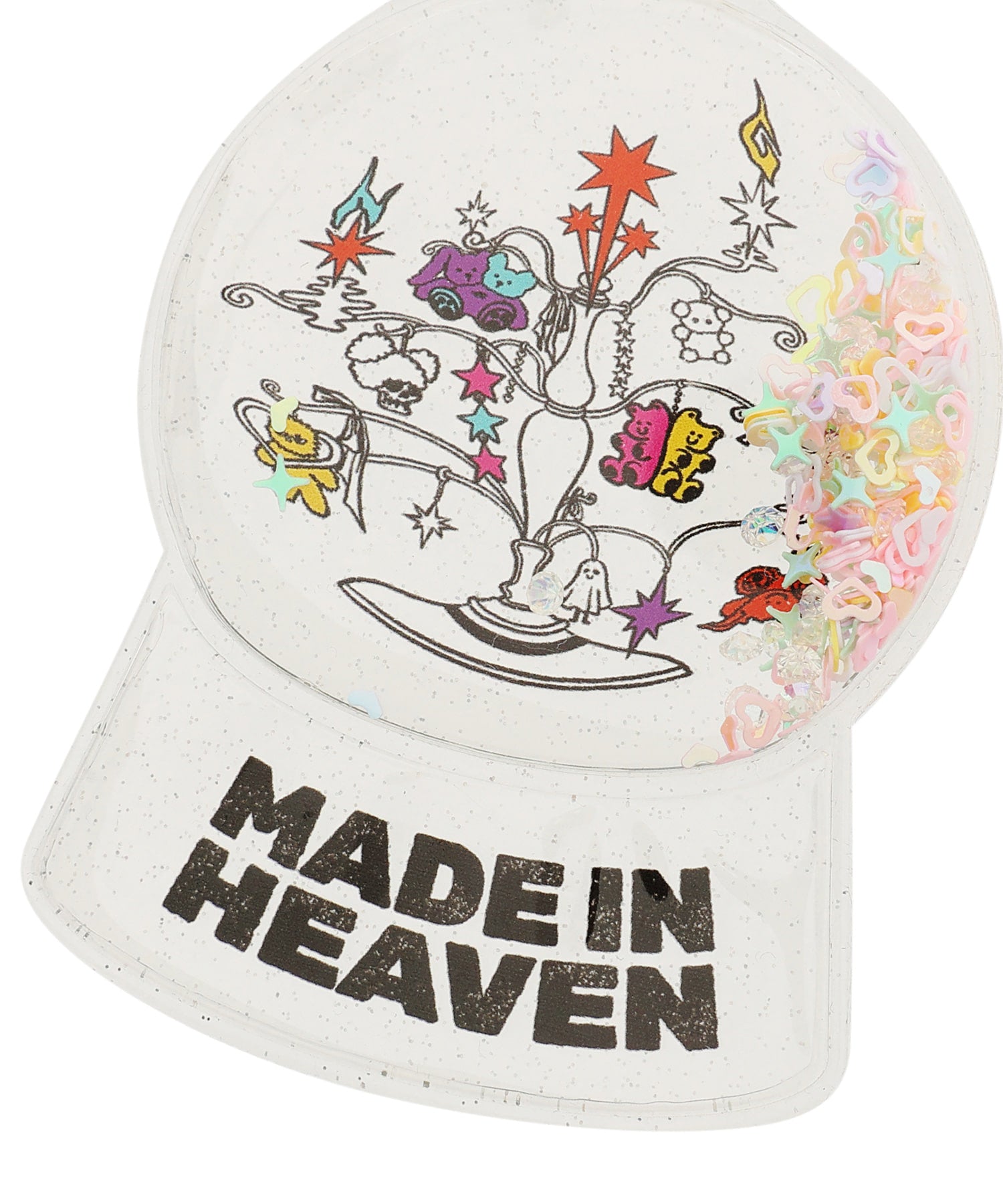 Nice Ghost Club Heaven Sculpture Snowball Key Chain [White]