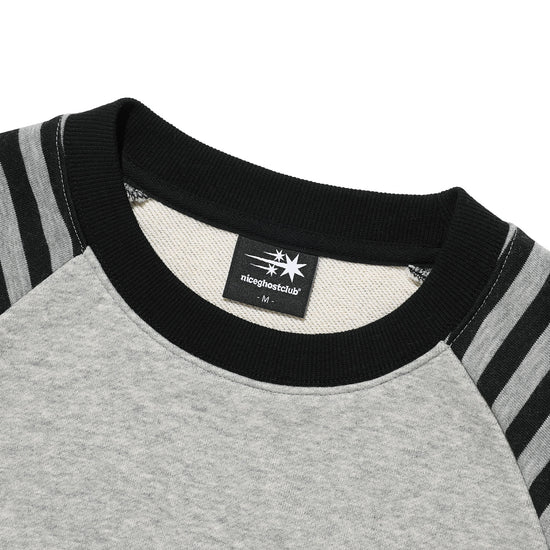 Nice Ghost Club Stripe 3Star Raglan Sweatshirt [Grey]