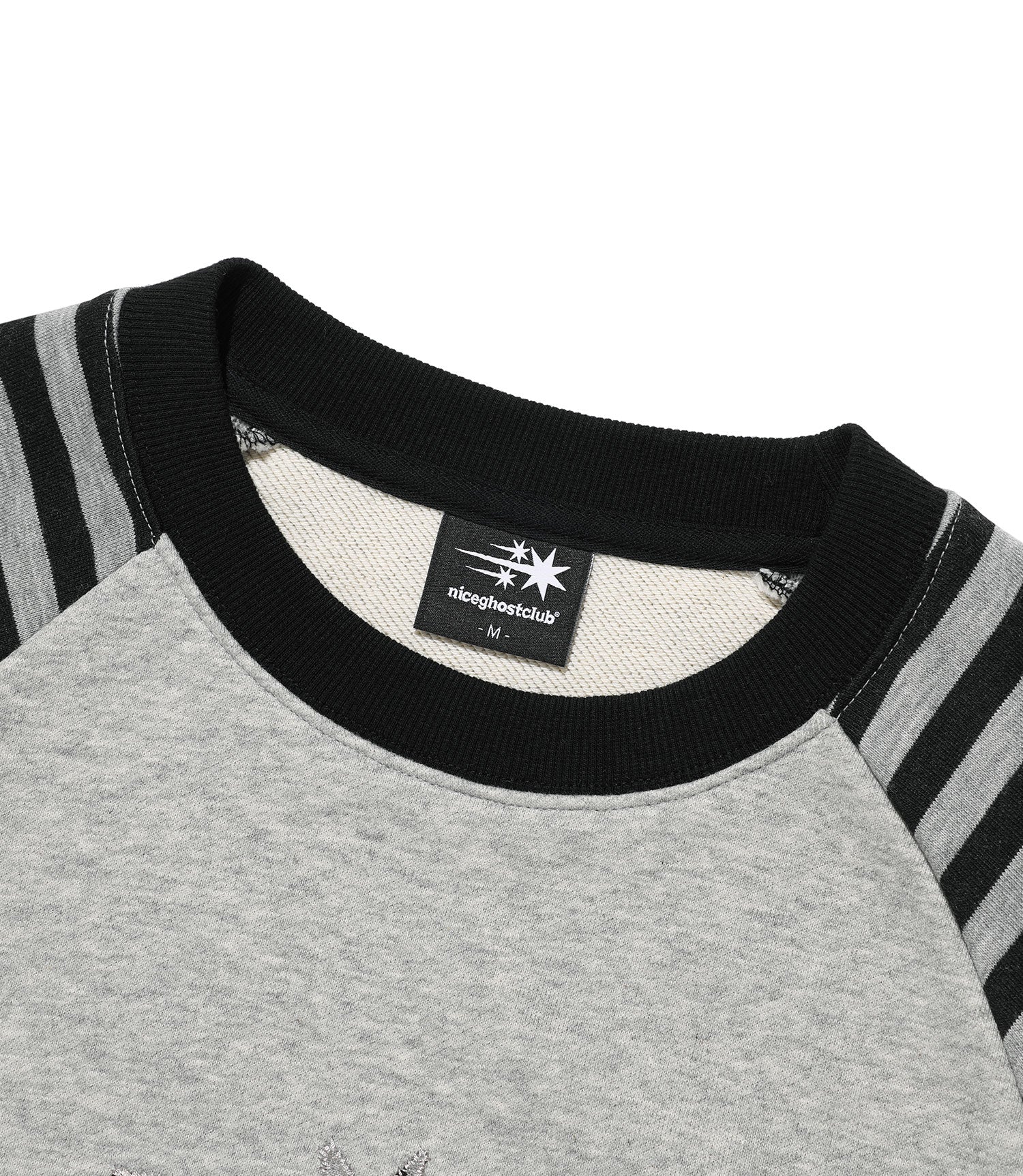 Nice Ghost Club Stripe 3Star Raglan Sweatshirt [Grey]