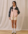 Bitter Cells Riding Leather Jacket-Pink