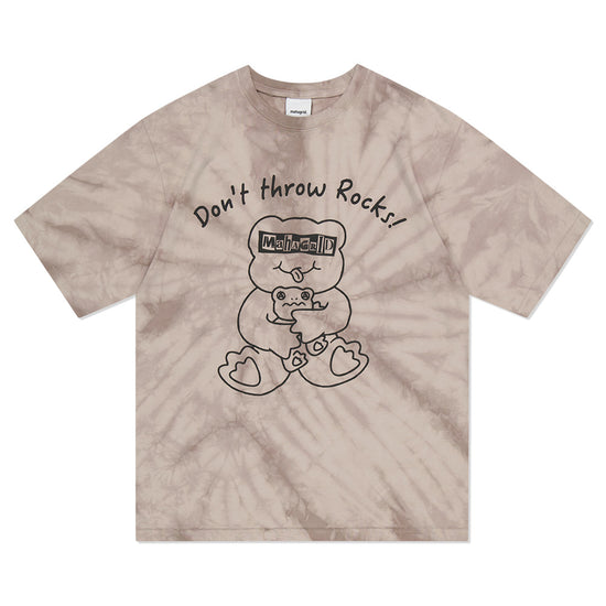 Mahagrid Blind Eyes Tie Dye Tee in Dust Pink